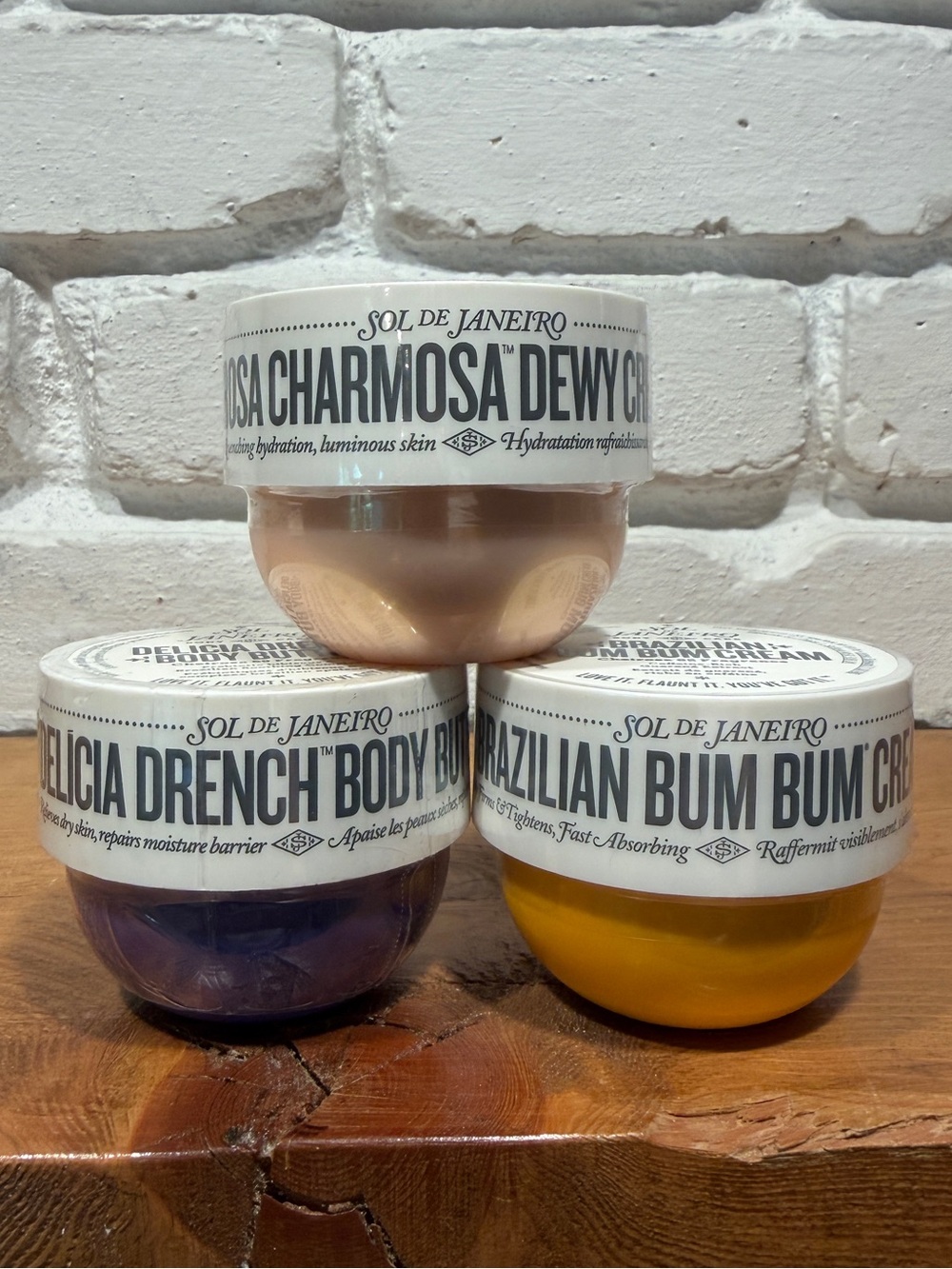 Sol de Janeiro Body Cream Trio Bum Bum Delícia Drench Rosa Charmosa Sealed